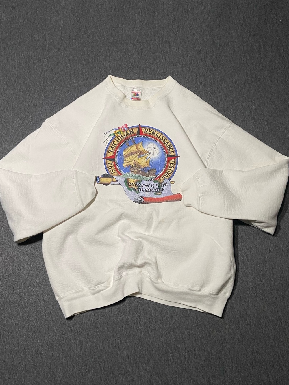 Heavyweight Cotton VTG 1992 Fruit of the Loom Sweatshirt Mens XL Made in USA